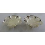 A pair of Edward Viner silver bonbon dishes, circular, scroll pierced sides on raised circular foot,