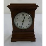 An Edwardian rectangular mantle clock with white dial Roman numerals and Frodsham clock movement