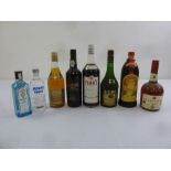 A quantity of alcohol to include Brandy, Vodka, Gin, Port and liqueur (8)