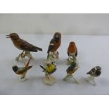 Seven Goebel bird figurines