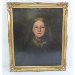William Mainwaring Palin framed oil on canvas portrait of lady, 59.5 x 49.5cm