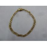 9ct yellow gold fancy link bracelet, approx total weight 11.6g