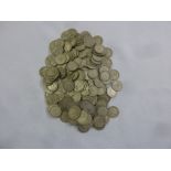 A quantity of pre 1947 silver sixpences, approx 450g