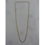 9ct yellow gold twisted link necklace, approx total weight 7.2g