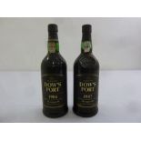 Dows Port late bottled vintage two 75cl bottles 1986 and 1987