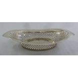 A silver shaped oval roll basket with pierced sides, Sheffield 1903