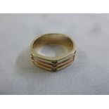 14ct yellow gold and diamond dress ring, approx total weight 6.2g