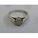 18ct white gold diamond ring, approx total weight 3.1g