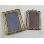 Two rectangular hallmarked silver photograph frames