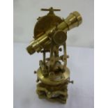 A brass theodolite and compass by Stanley of London