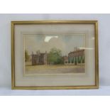 R.P. Wilkinson framed and glazed watercolour titled The Croft West Wickham, label to verso, 18.5 x