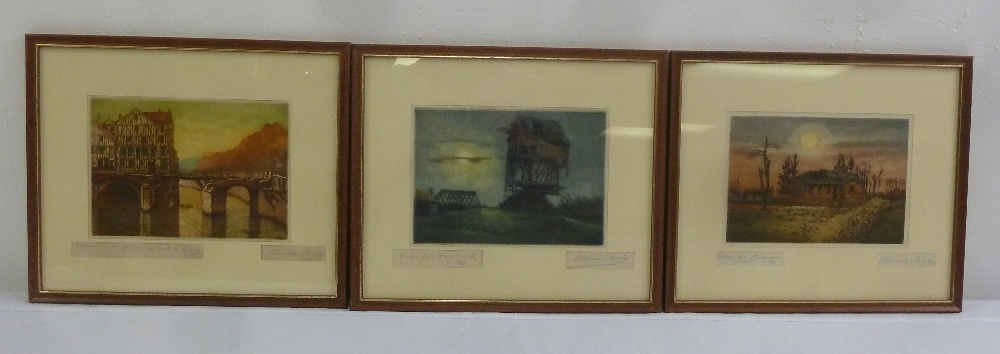 Three framed and glazed watercolours of Dutch countryside scenes, indistinctly signed bottom