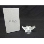 Lalique figurine of two doves in original packaging