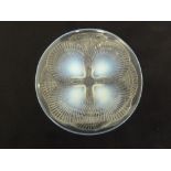 Rene Lalique Opalescent Coquilles glass plate circa 1930, 23cm diameter, signed R Lalique France no.