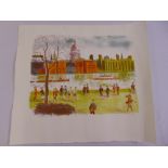 Bernhard Cheese limited edition polychromatic lithograph 57/60 titled Bankside, signed bottom right,