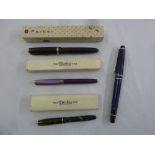 A quantity of fountain pens to include Conway Stewart, The Dinkie Pen and Parker (4)