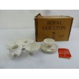 Royal Doulton Tumbling Leaves pattern twenty one piece teaset in original packaging