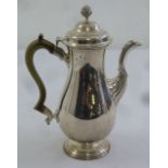 A George III style Irish silver coffee pot