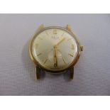 9ct yellow gold Aviva gentlemans wristwatch with subsidiary seconds dial, approx total weight 19.6g