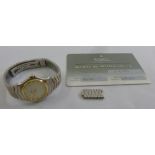 Ebel 18ct gold and stainless steel ladies wristwatch with integrated articulated bracelet, to