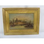 H. Foley framed oil on canvas of a view of San Giorgio Maggiore, Venice, signed bottom right, 19 x