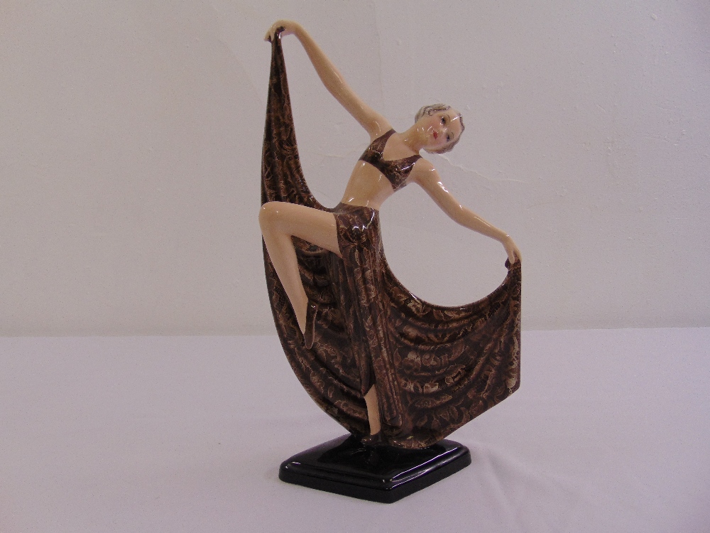 Goldscheider Art Deco figurine of a dancing lady, signed to the base Lorenzl 7053,745,16