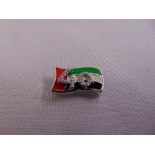 18ct white gold diamond and enamel brooch in the form of UAE flag