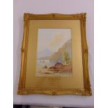 T. Wilson framed and glazed watercolour titled On Loch Katrine, signed bottom left, 35 x 24.5cm
