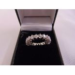 18ct white gold diamond eternity ring set with 20 stones