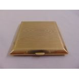 Asprey 9ct gold engine turned cigarette case, approx total weight 108.8g