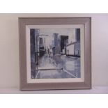 Shawn Mackey framed oil on canvas titled Wet New York II, signed bottom right to include certificate