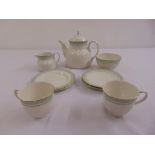 Royal Doulton Berkshire tea for two to include teapot, plates, cups, saucers, milk jug and sugar