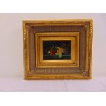 W. Gaylen framed oil on panel still life of fruit, signed bottom left, 11.5 x 16.5cm