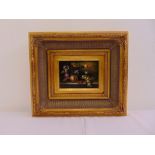 I. Bachi framed oil on board still life of fruit signed bottom left, 11.5 x 16.5cm