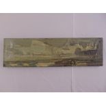 David Smith a rectangular acrylic on board abstract sea painting, signed bottom right, 17.5 x 61cm