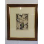 Marc Chagall framed and glazed limited edition 78/100 etching titled Vocation de Jeremie, signed