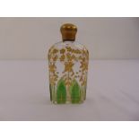 A French 19th century acid etched and gilded spirit flask