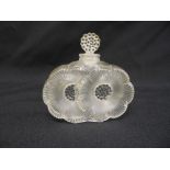 Lalique France Deux Fleurs perfume bottle and stopper, marks to the base