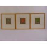 Pila three framed and glazed polychromatic limited edition prints, signed and numbered