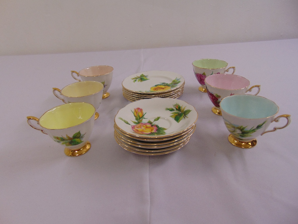 Paragon Prelude teaset for six place settings to include cups, saucers and plates (18)