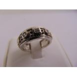 14ct white gold and diamond celtic style ring, approx total weight 6.0g