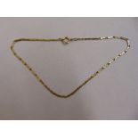 A 14ct yellow gold fob chain, approx total weight 9.7g