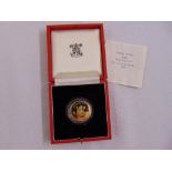 Queen Elizabeth II 1980 Hong Kong $1000 gold coin to include original packaging