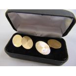 A pair of 9ct gold cufflinks, approx 6.2g