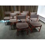 A set of eight rosewood upholstered dining chairs, CITES certificate included