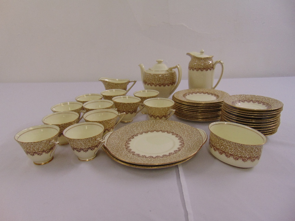 Royal Doulton Gaythorne teaset to include plates, cups, saucers, teapot, hot water jug, sugar bowl