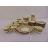 Royal Doulton Gaythorne teaset to include plates, cups, saucers, teapot, hot water jug, sugar bowl