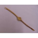 Sewells 14 ct yellow gold ladies wristwatch with articulated bracelet, approx total weight 15.5g