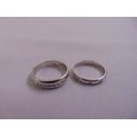 Two 18ct white gold diamond rings, approx total weight 6.9g