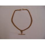 9ct yellow gold fob chain, approx total weight 50.0g